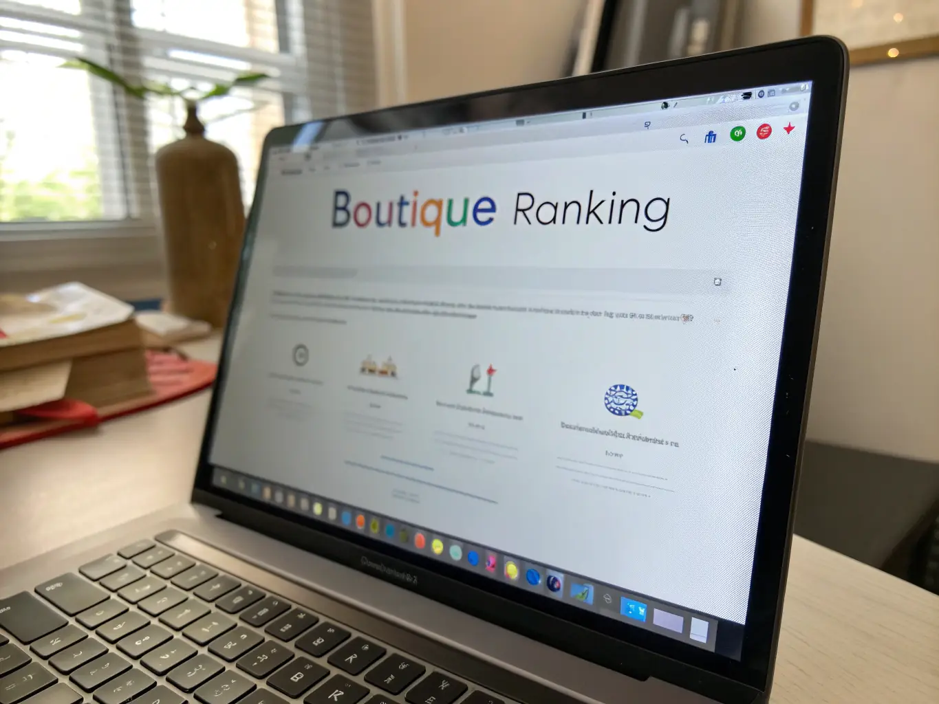 An image of a search engine results page with a highlighted top-ranking website, illustrating Bit International's success in improving website visibility through effective SEO strategies.